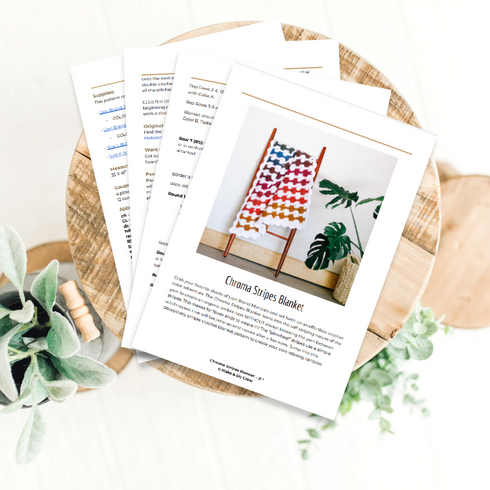 Chroma Stripes Blanket Crochet Pattern