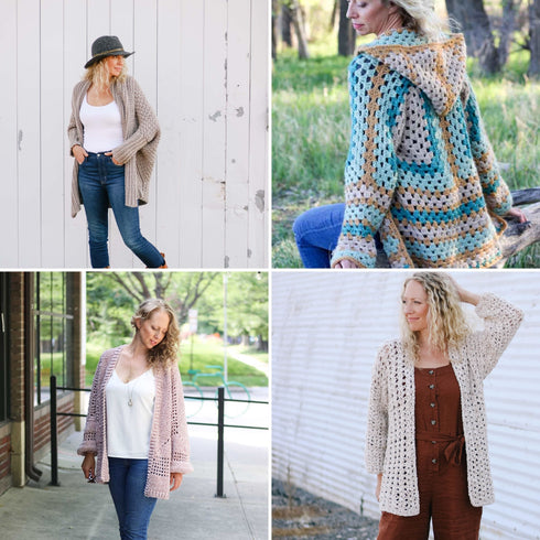 Crochet Pattern Bundle Easy Crochet Cardigans #2