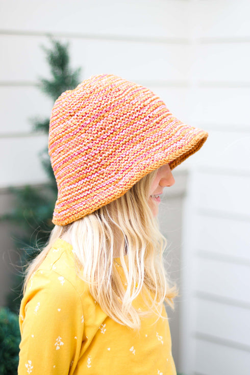 Scrappy Bucket Hat Knitting Pattern