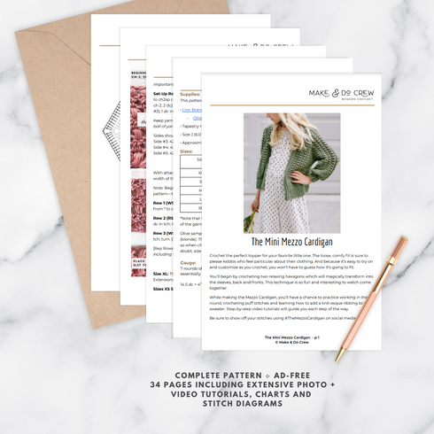 Mini Mezzo Cardigan Crochet Pattern