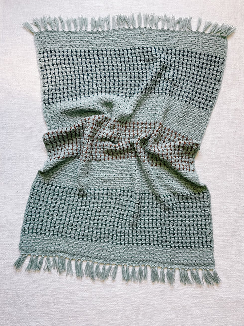 Block Stitch Blanket Crochet Pattern