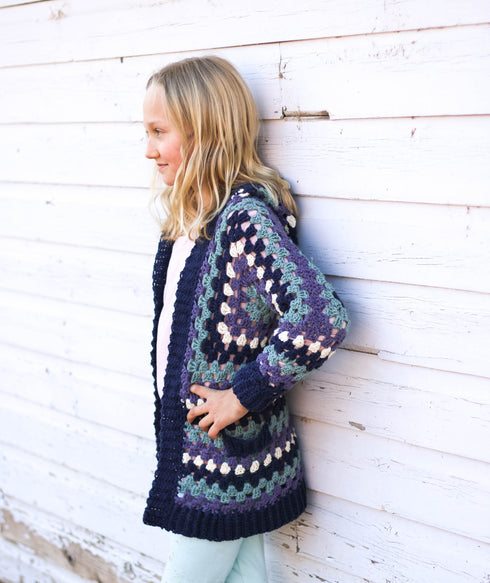 Kids Campfire Cardigan Crochet Pattern