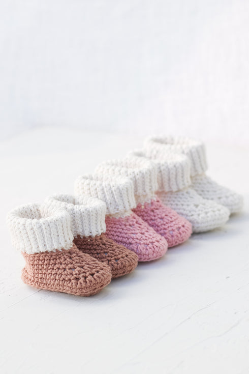 Itty Bitty Baby Booties Crochet Pattern