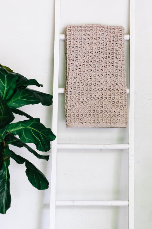Woolly Waffles Throw Blanket Crochet Pattern