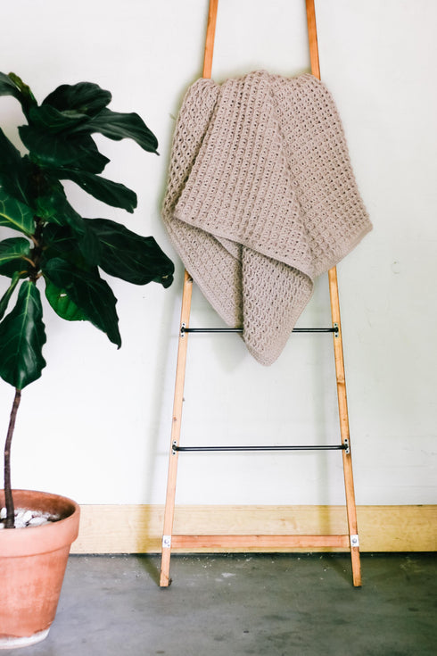 Woolly Waffles Throw Blanket Crochet Pattern