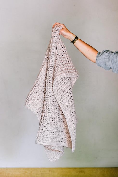 Woolly Waffles Throw Blanket Crochet Pattern