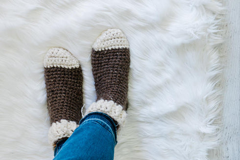 Snuggly Slipper Socks Crochet Pattern