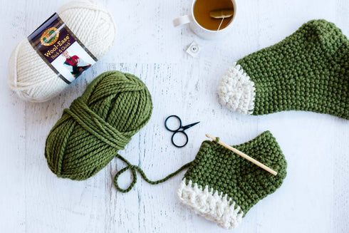 Snuggly Slipper Socks Crochet Pattern