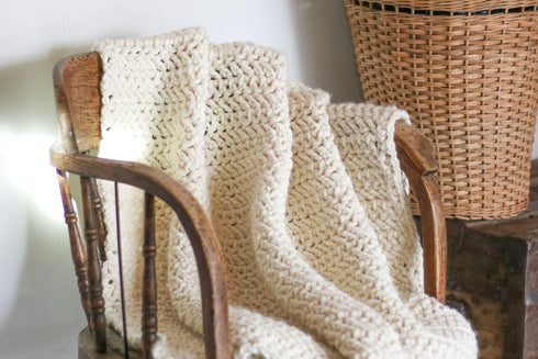 Luxe Herringbone Blanket Crochet Pattern