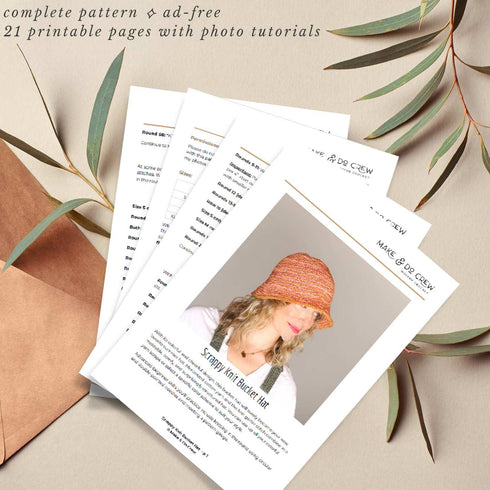 Scrappy Bucket Hat Knitting Pattern