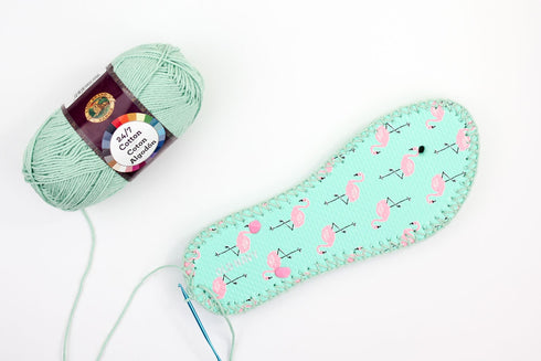 Summer Slippers With Flip Flop Soles Crochet Pattern