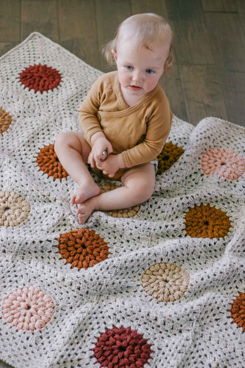 Dahlia Scrapgan Crochet Blanket Pattern