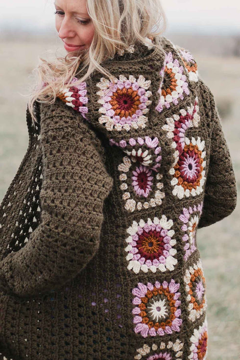Revival Granny Square Cardigan Crochet Pattern