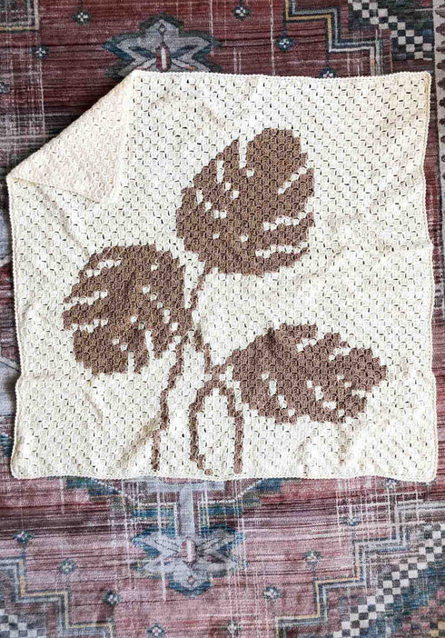 Monstera C2C Blanket Crochet Pattern