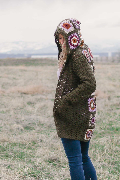 Revival Granny Square Cardigan Crochet Pattern