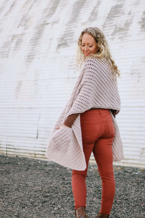 Stay at Home Pocket Shawl Crochet Pattern