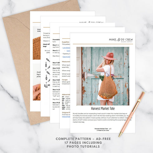 Harvest Market Tote Crochet Pattern