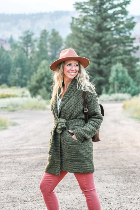 Backpacker Sweater Jacket Crochet Pattern