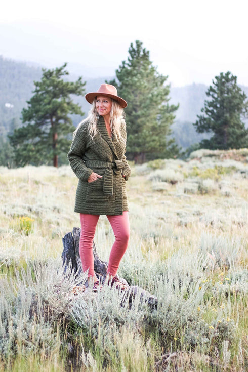 Backpacker Sweater Jacket Crochet Pattern