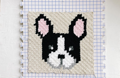French Bulldog / Boston Terrier Dog Blanket Crochet Pattern