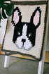 French Bulldog / Boston Terrier Dog Blanket Crochet Pattern
