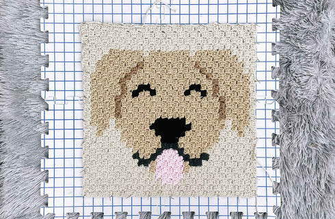 Golden / Labrador Retriever Dog Blanket Crochet Pattern