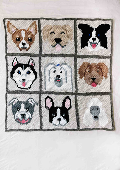 Golden / Labrador Retriever Dog Blanket Crochet Pattern