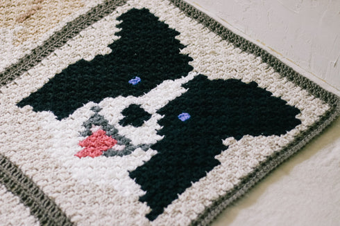 Border Collie / Australian Shepard Dog Blanket Crochet Pattern