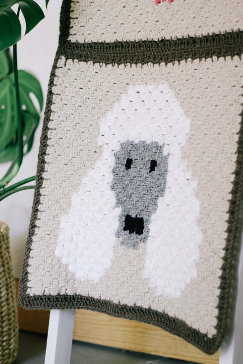 Poodle Dog Blanket Crochet Pattern