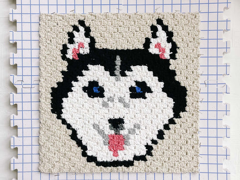 Husky / Malamute Dog Blanket Crochet Pattern