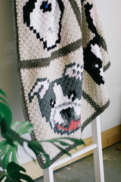 Bulldog / Pitbull Dog Blanket Crochet Pattern