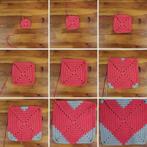 Heart Pillow Crochet Pattern