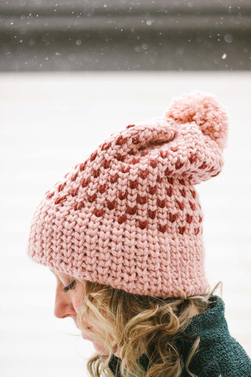 Faux "Knit" Beanie + Mittens Crochet Pattern