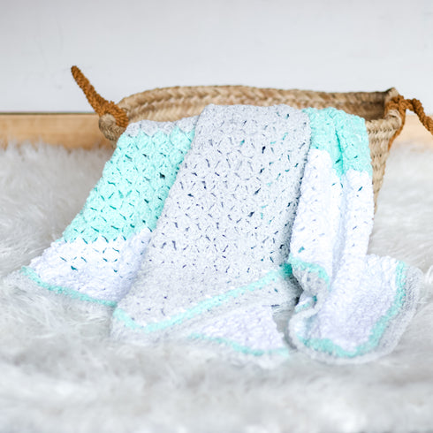 Slanted Stripes Baby Blanket Crochet Pattern
