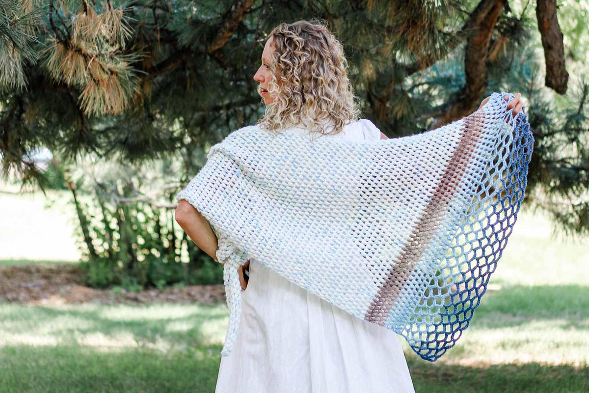 Rising Tide Shawl Crochet Pattern