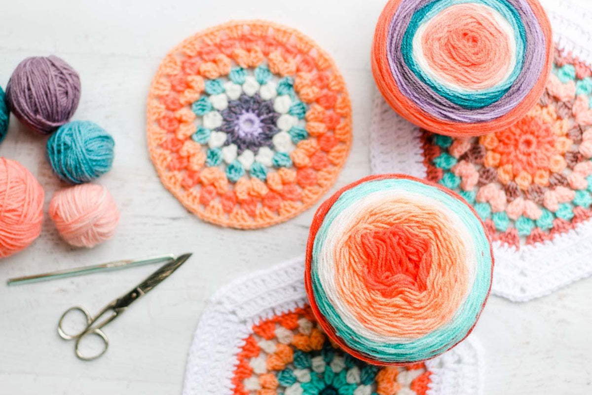 Grandmother's Flower Garden Quilt Crochet Pattern