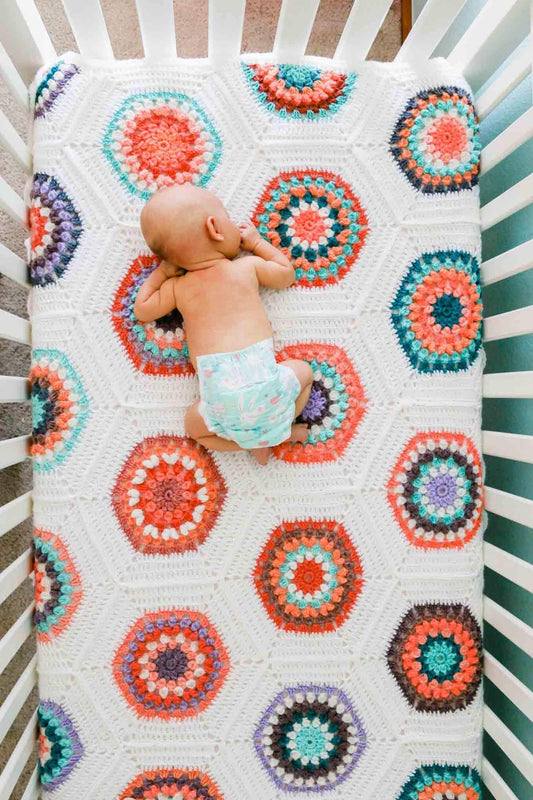 Grandmother's Flower Garden Quilt Crochet Pattern