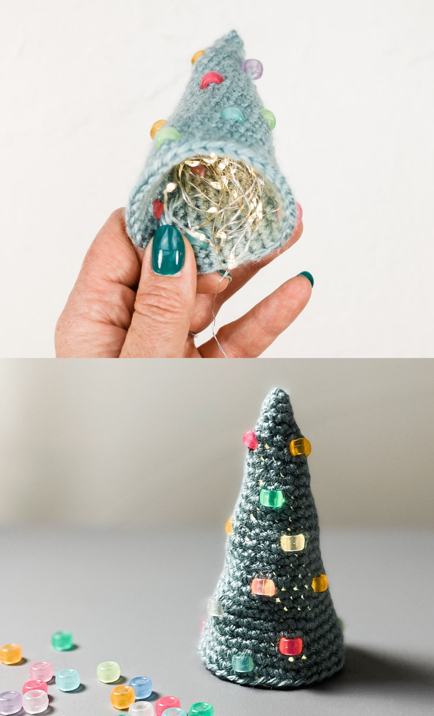 Beads and Baubles Christmas Trees Crochet Pattern