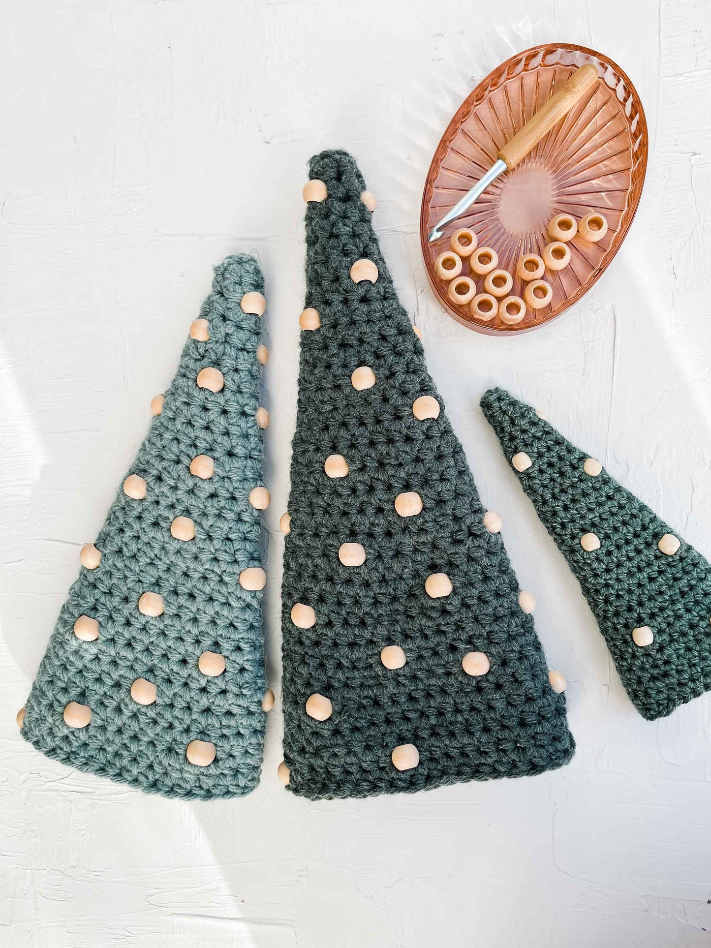 Beads and Baubles Christmas Trees Crochet Pattern