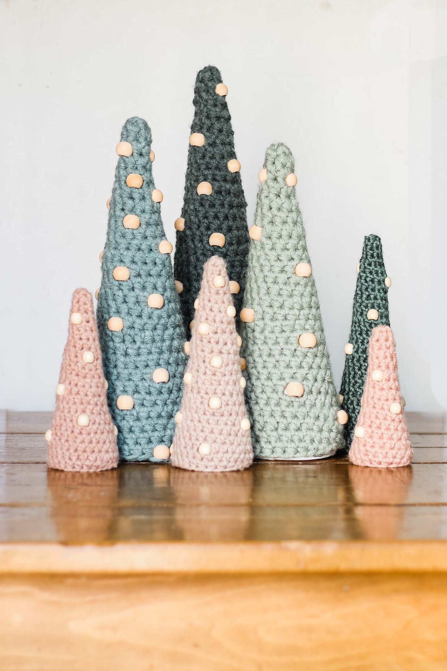 Beads and Baubles Christmas Trees Crochet Pattern