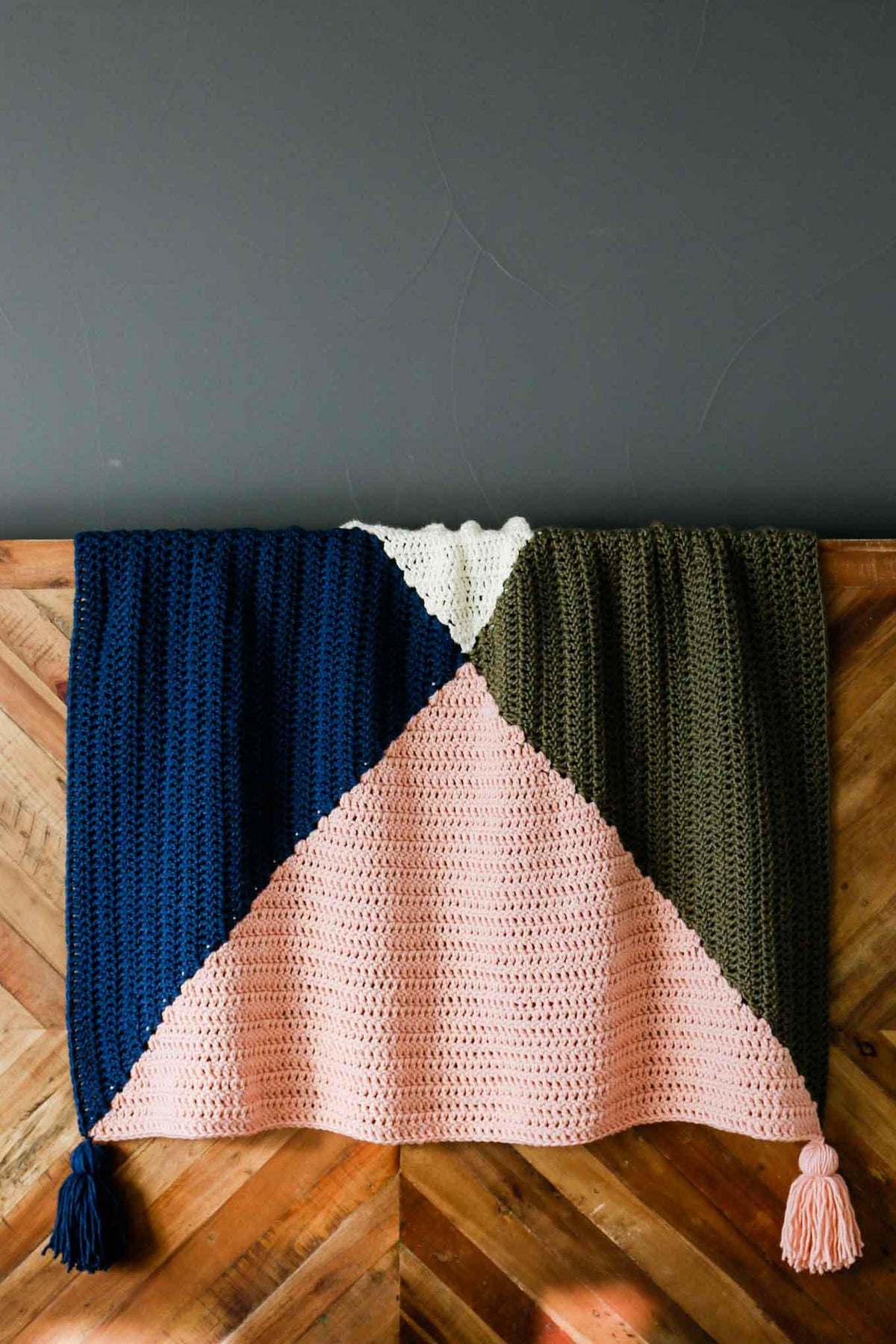 Quad Color Throw Crochet Pattern