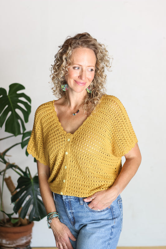 Marigold Rectangle Tee Crochet Pattern