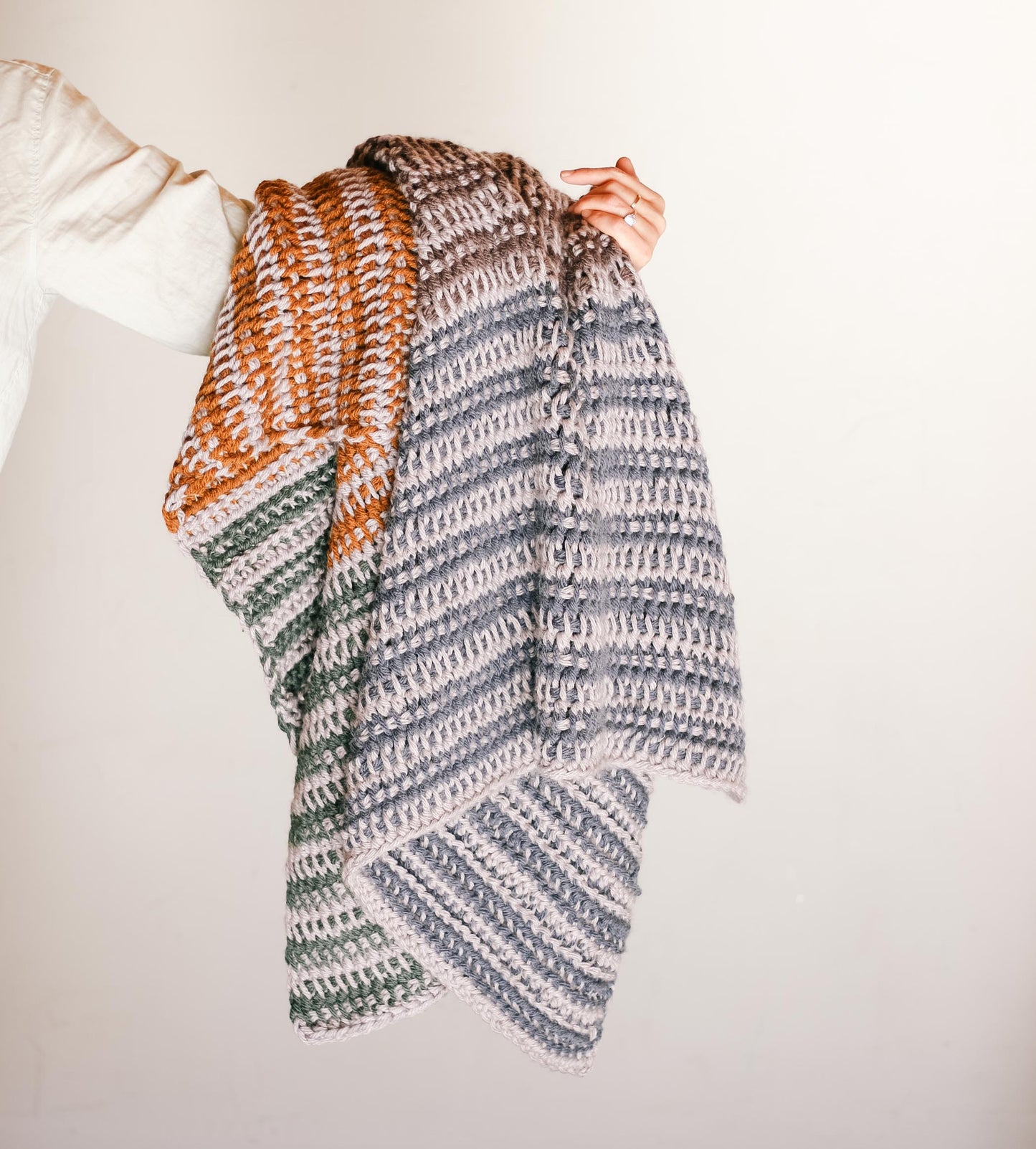 Woven Stripes Throw Crochet Pattern