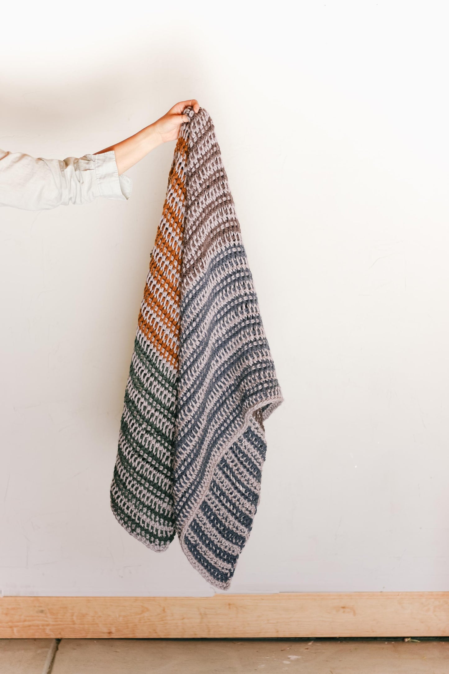 Woven Stripes Throw Crochet Pattern