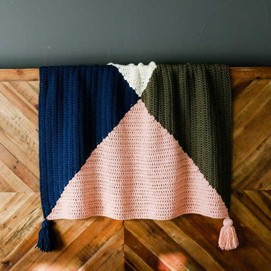 Quad Color Throw Crochet Pattern