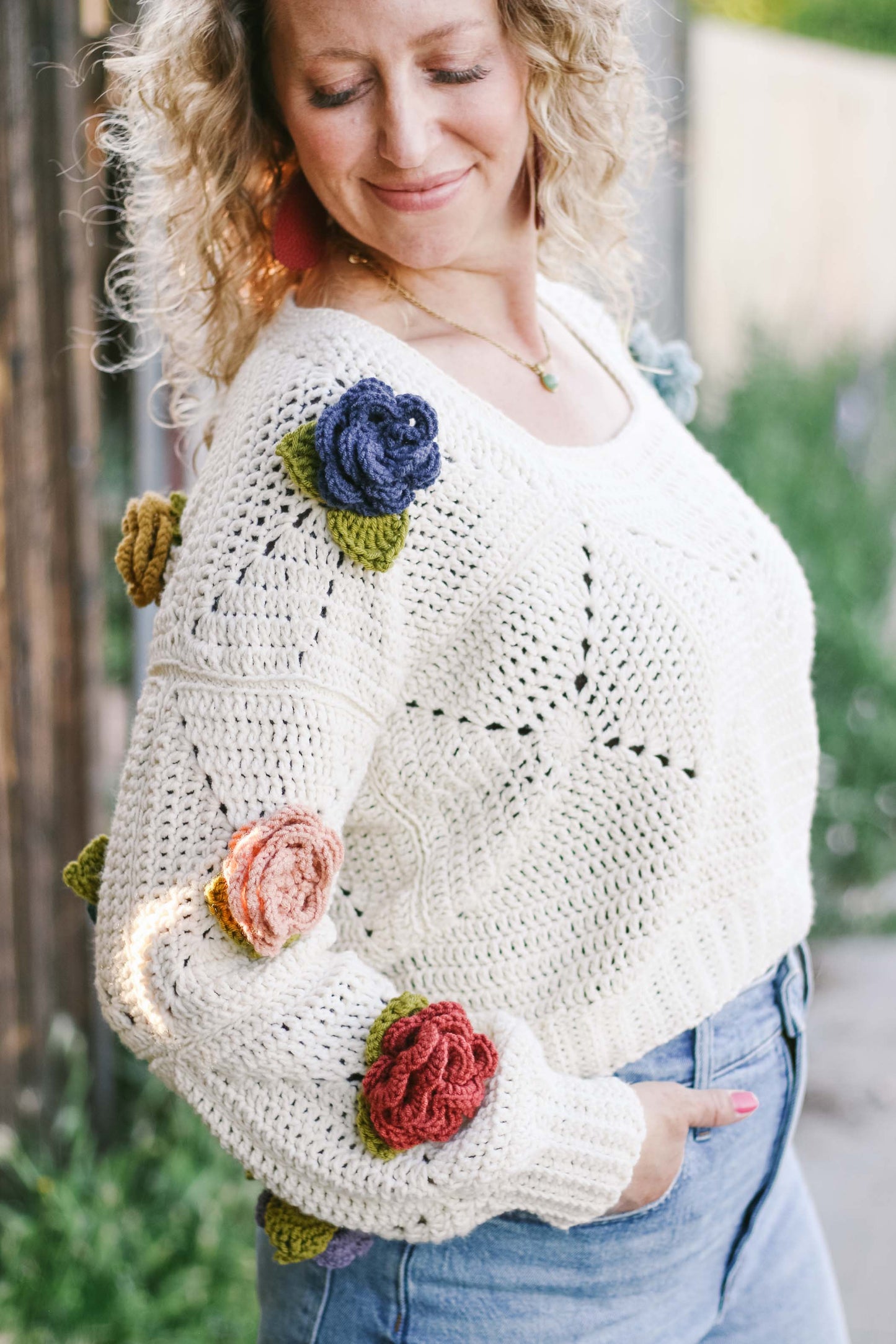 Full Bloom Pullover Crochet Pattern E-book