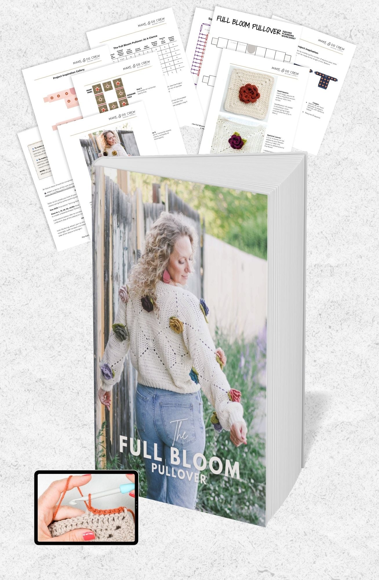 Full Bloom Pullover Crochet Pattern E-book