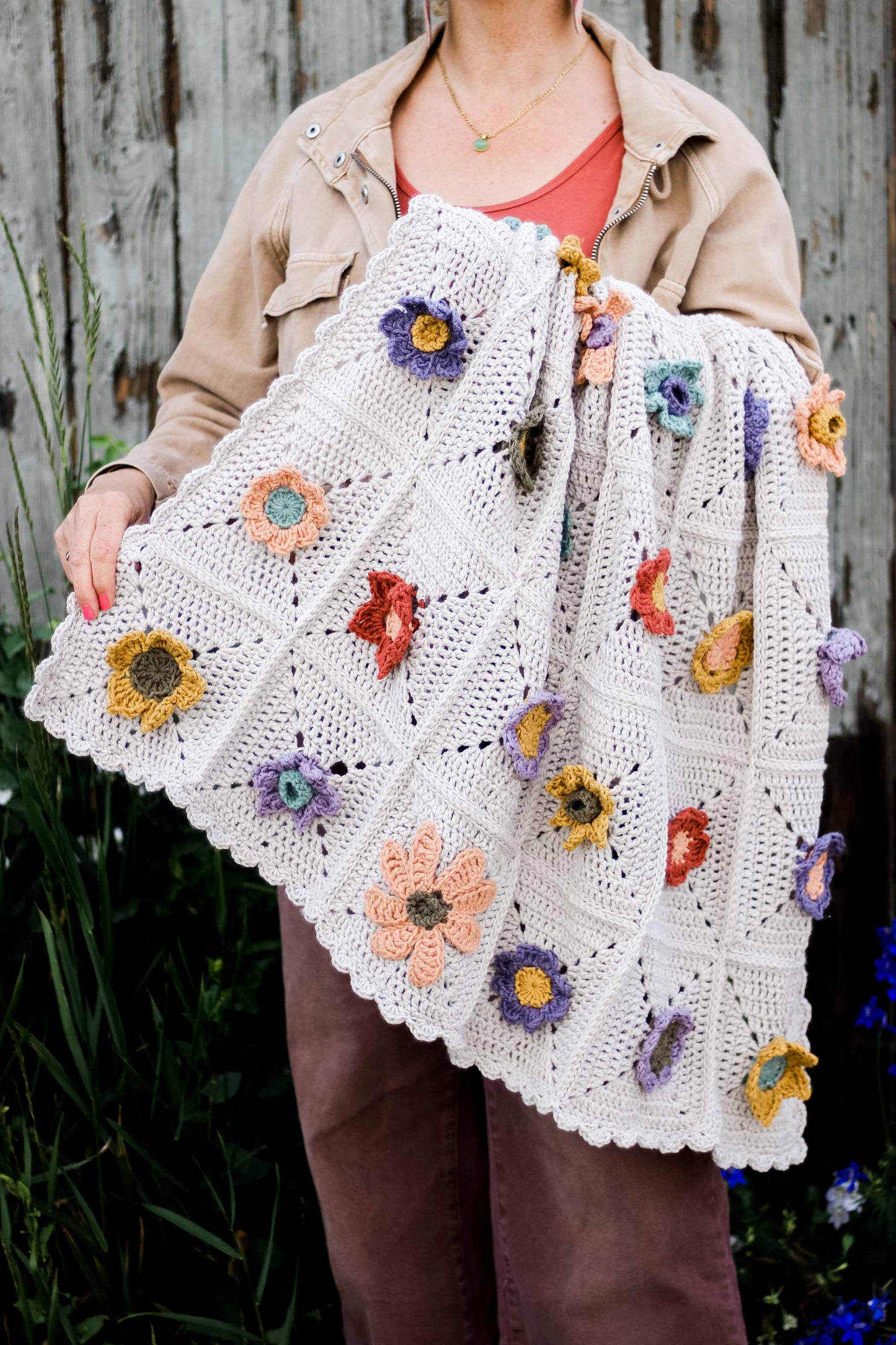 The Gathered Garden Blanket Pattern E-book