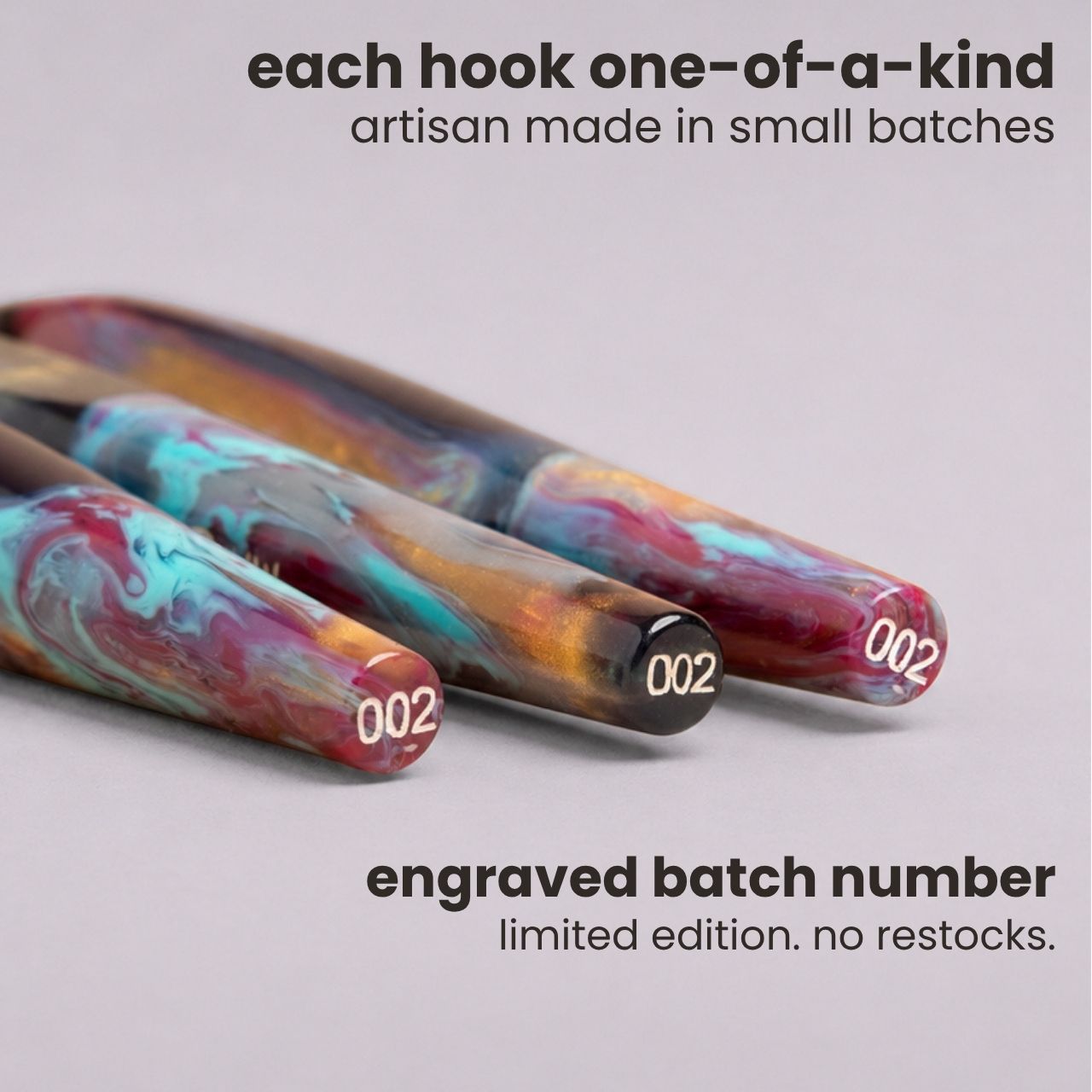 Limited Edition Resin Crochet Hooks
