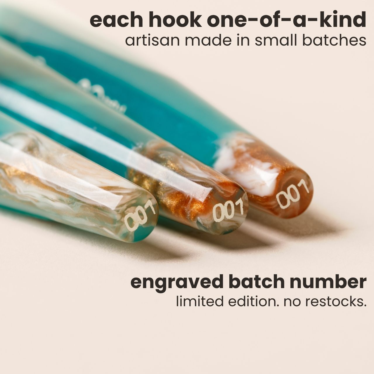 Limited Edition Resin Crochet Hooks